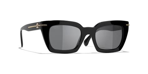 Chanel Square Sunglasses CH5509 51 Gray & Black Polarised .